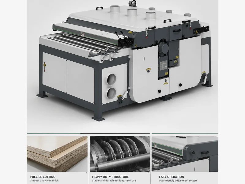 Wood board multi-blade rip saw